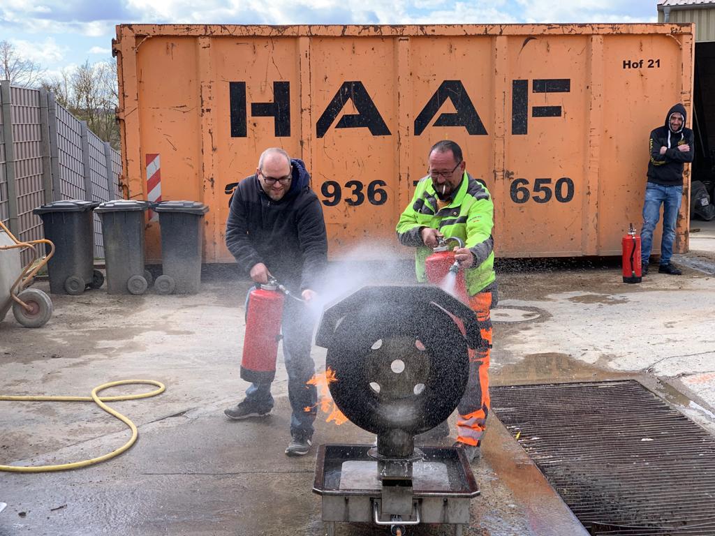 Schulung im Brandschutz